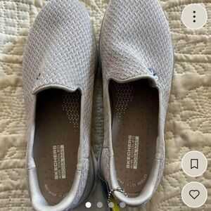 Skechers Light Gray Eco-Friendly Slip-Ons